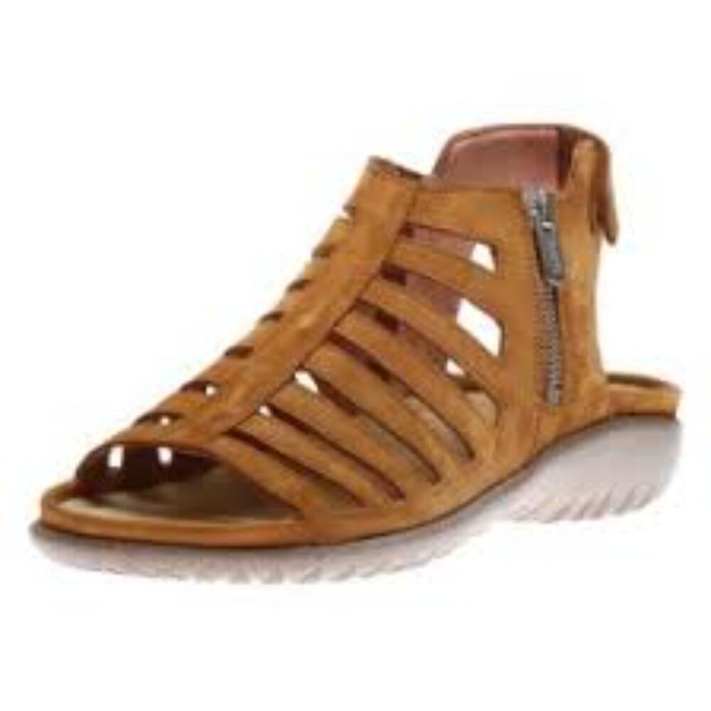 Naot Women's Tan Pitau Leather Nubuck Open Toe Classic Gladiator Sandal Size 10